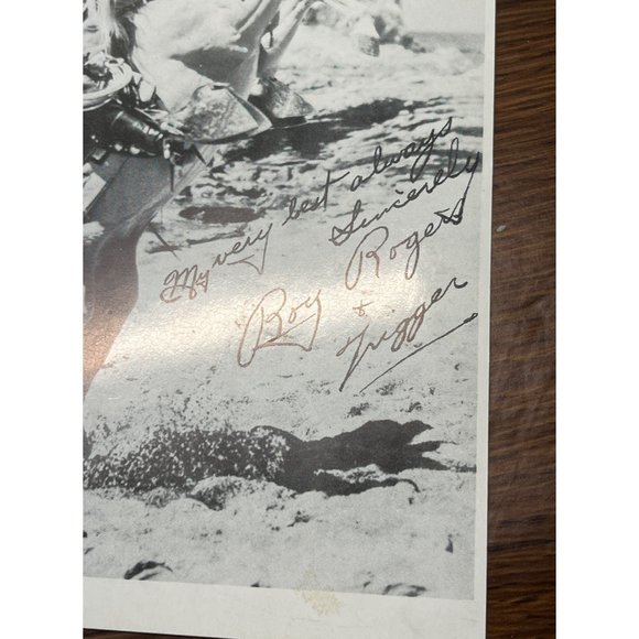 Roy Rogers Riding Trigger Photo Print Western Movies Facsimile Autograph - Picture 4 of 7
